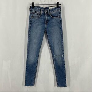 Rag & Bone Cate Mid-Rise Skinny Bloomfield Slim Fit Ankle Jean Women’s 23 Blue